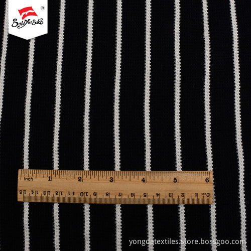 Knit Black And White Stripe Dress Fabric Women